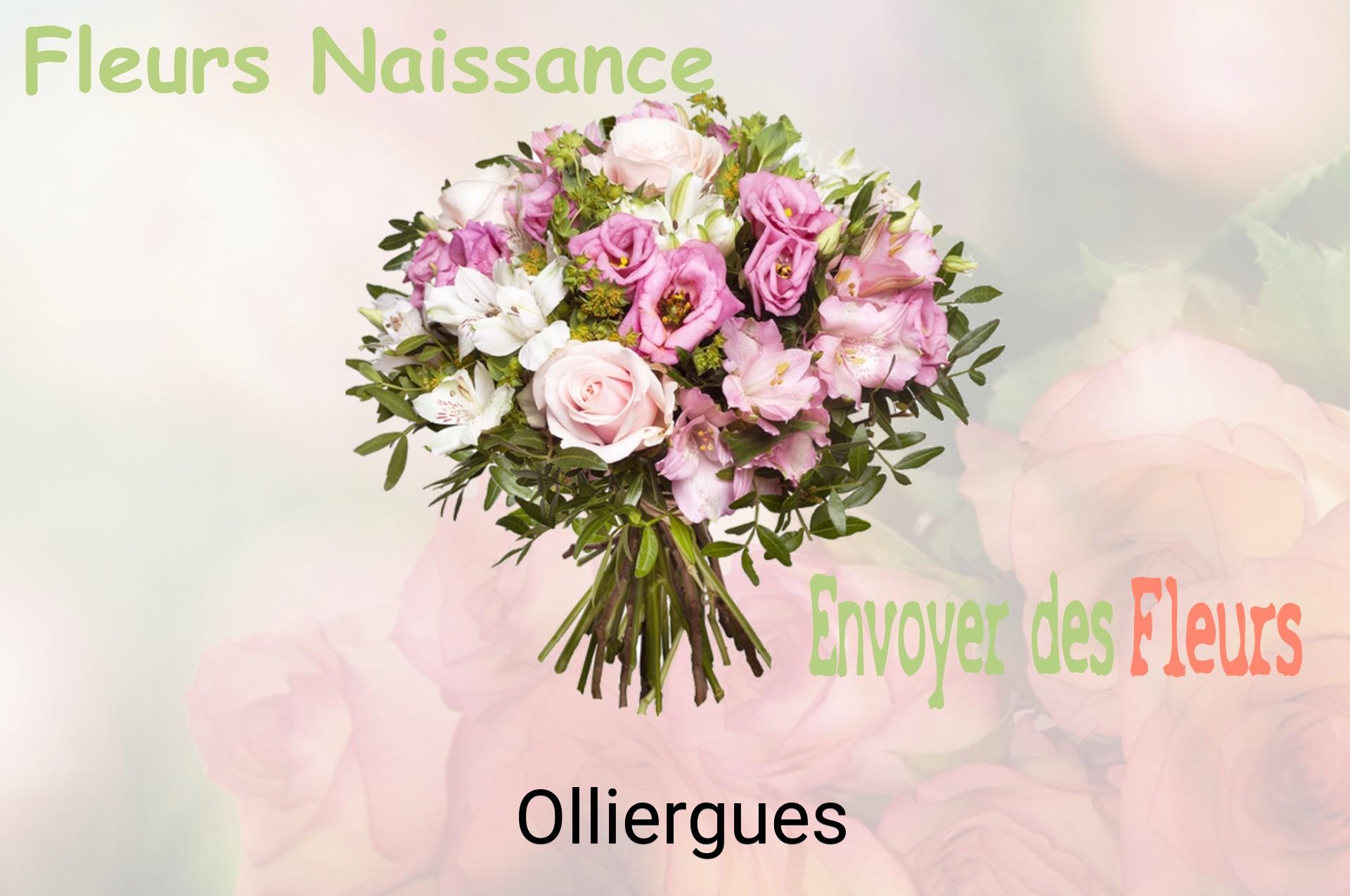 Bouquet de fleurs de naissance livré à Olliergues